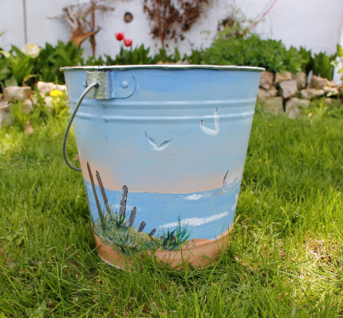 Summer Painted Bucket 