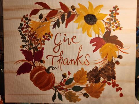 Give thanks painting 