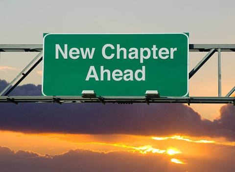 New Chapter Ahead sign 