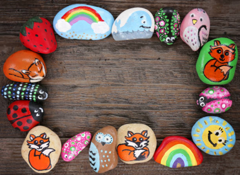 Painted Garden Rocks 