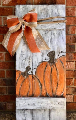 Pumpkin on Wood 