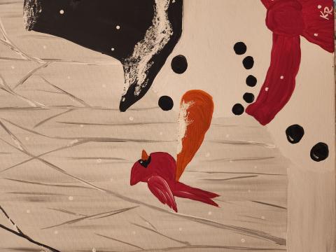 Paint Night: Snowman & Cardinal  